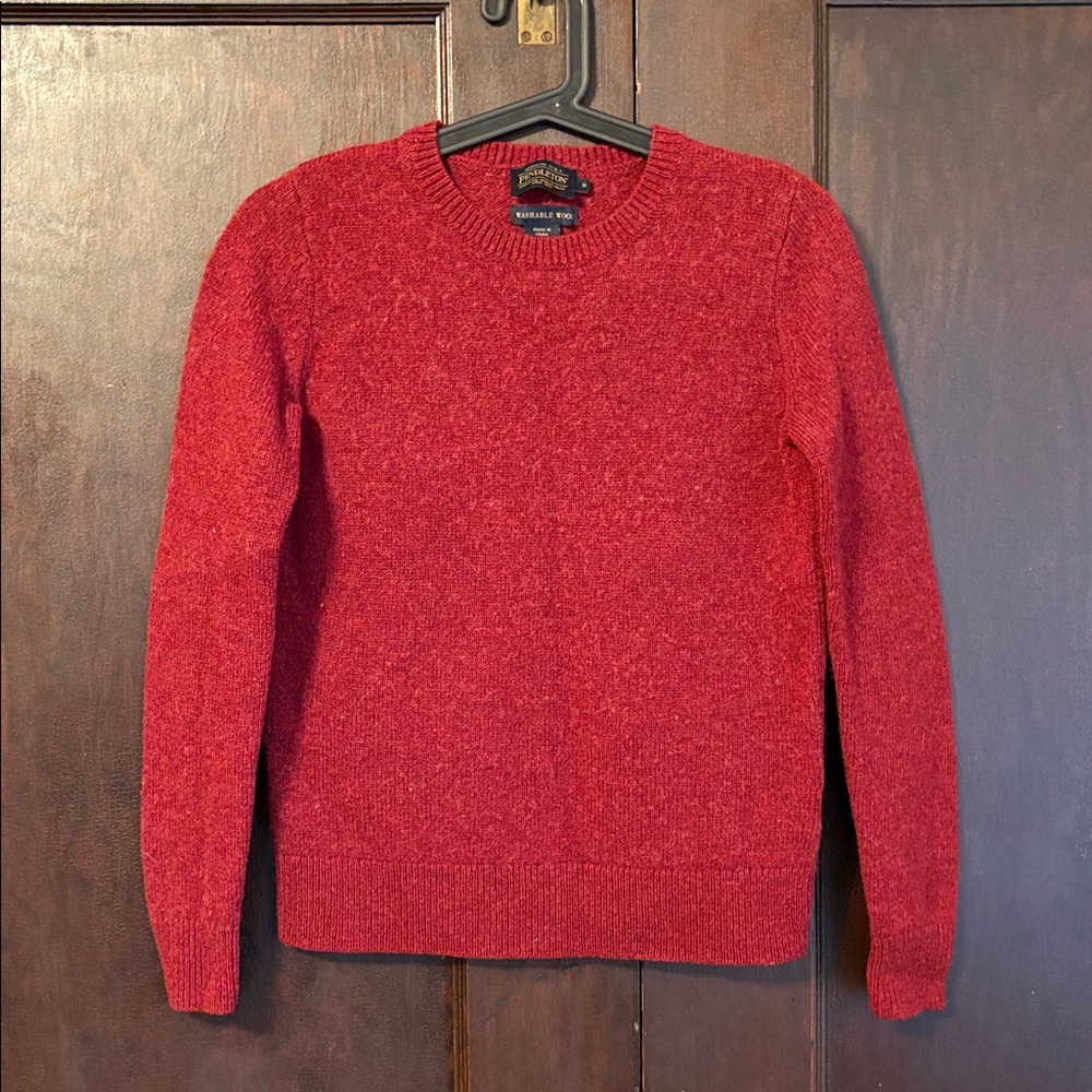 Pendleton Rich Red Wool Sweater